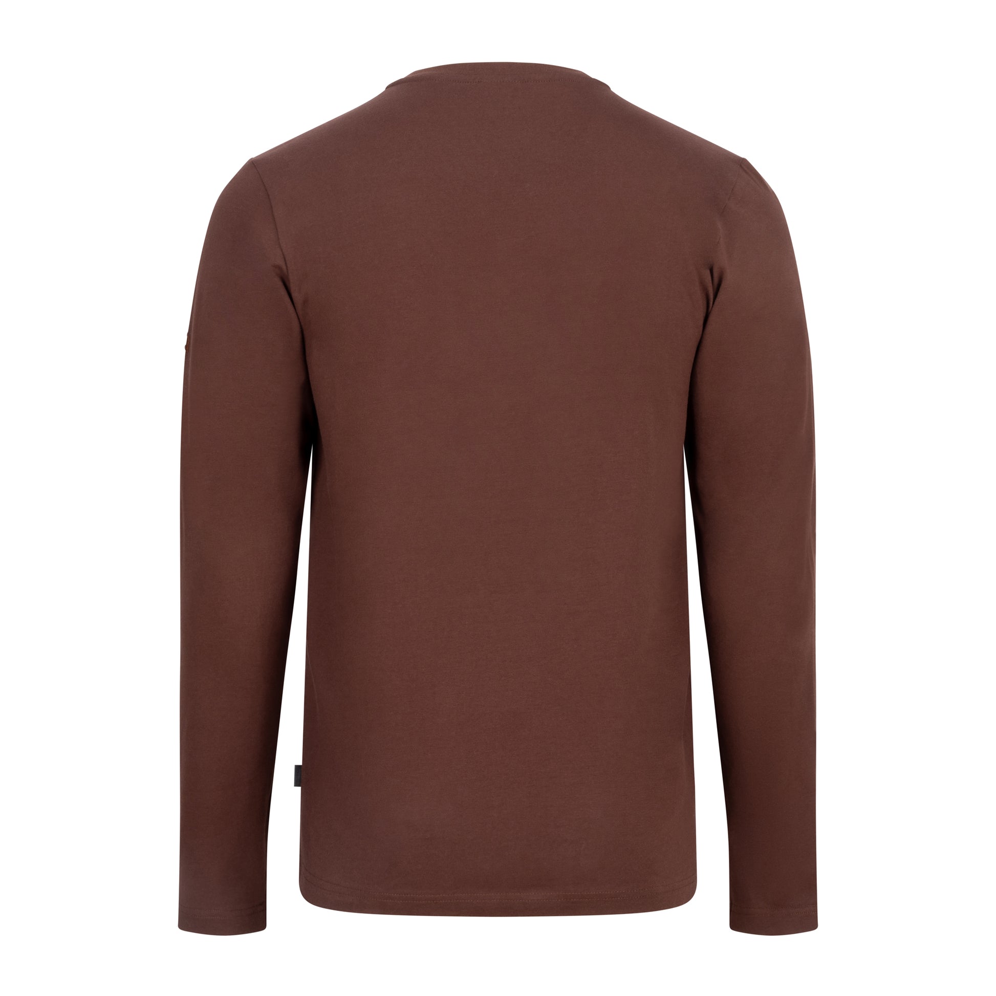 Dos du haut de pyjama homme chocolat, coupe épurée, SLAZZ